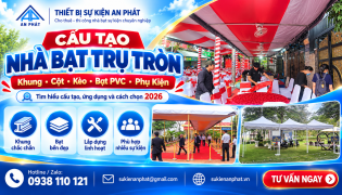 Cấu Tạo Nhà Bạt Trụ Tròn – Khung, Cột, Kèo, Bạt PVC & Phụ Kiện