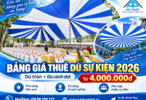Bảng Giá Thuê Dù Sự Kiện 2026: Dù Tròn, Dù Cánh Dơi