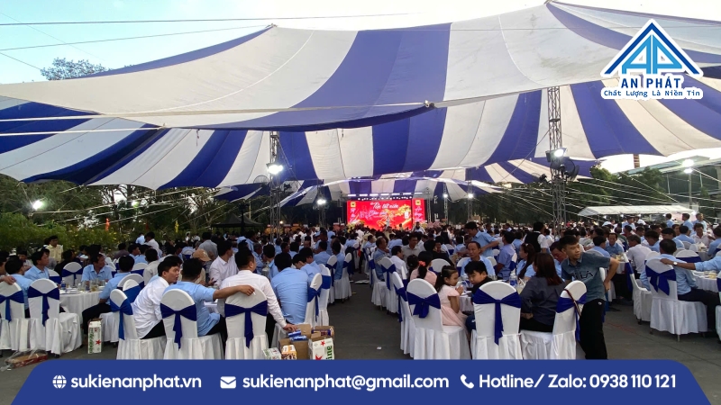 Cho thuê Dù Che Tổ Chức Tất Niên Công Ty Phân Bón Bình Điền - Bến Lức - Long An