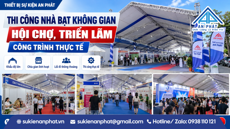 Thi Công Nhà Bạt Không Gian Hội Chợ, Triển Lãm – Công Trình Thực Tế
