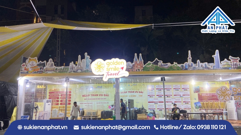 Gian Hàng Hội Chợ Du Lịch Công Viên 23.9 Cho Công Ty Golden Smile Travel