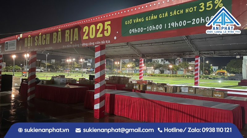 Thi công Hội Sách Cty 1980Books Tại Bà Rịa